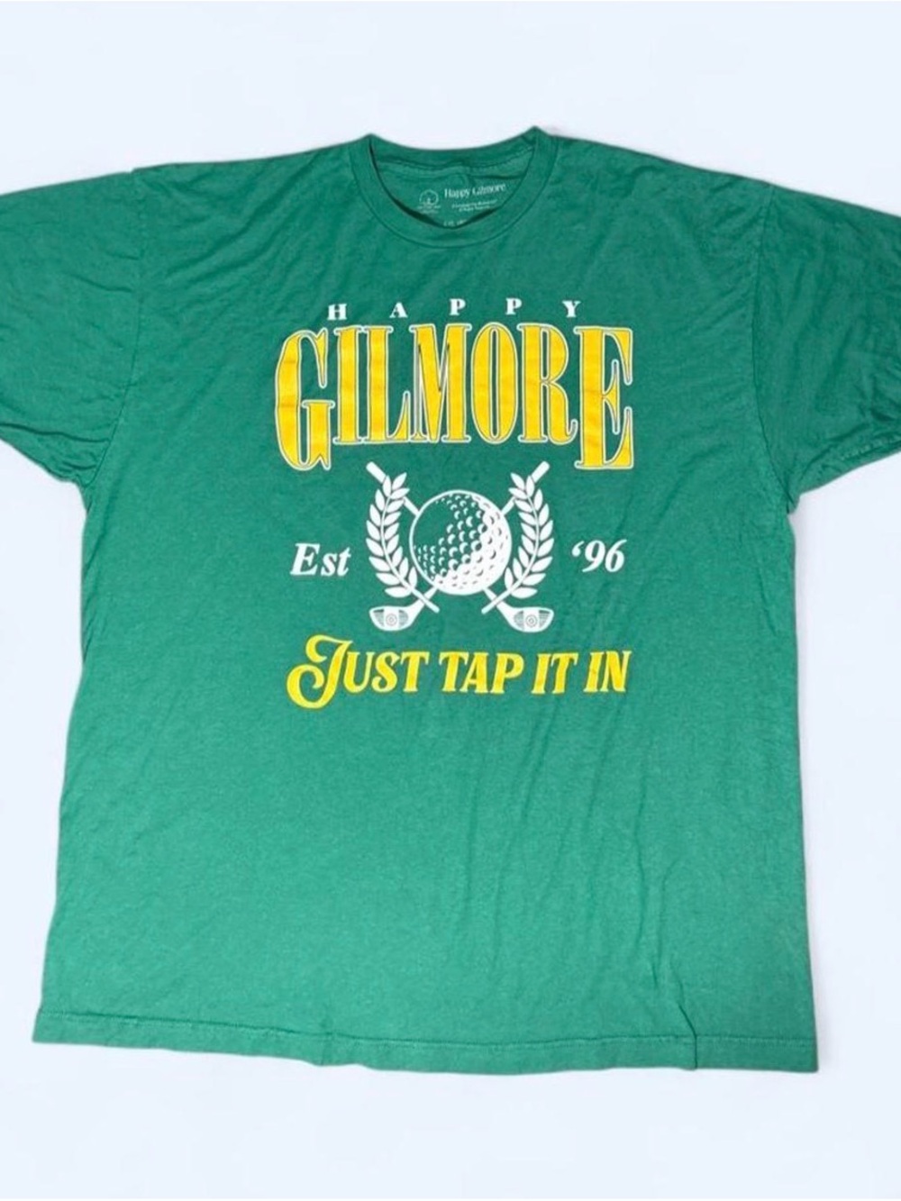 Men’s Happy Gilmore "Just Tap It In" Golf Shirt 2XL Cotton Graphic T-Shirt